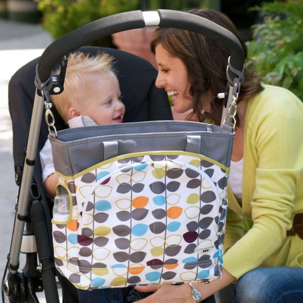 JJ Cole Collections Mode Mixed Leaf Diaper Tote Bag